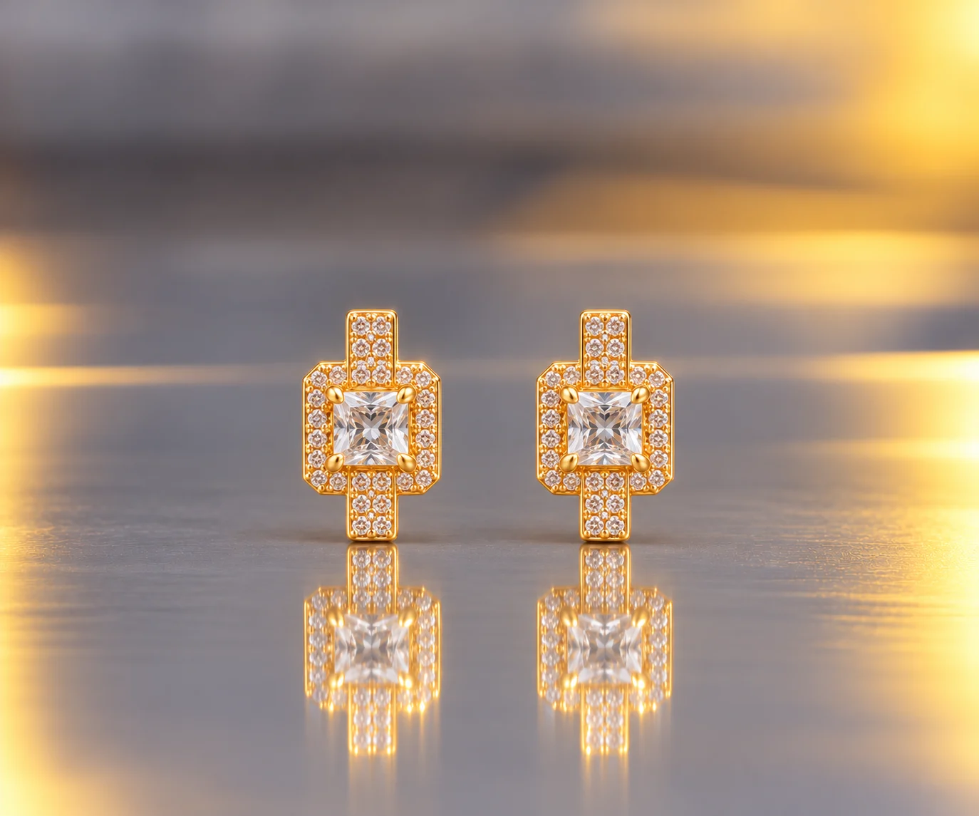 Crystal Glow Statement Earrings