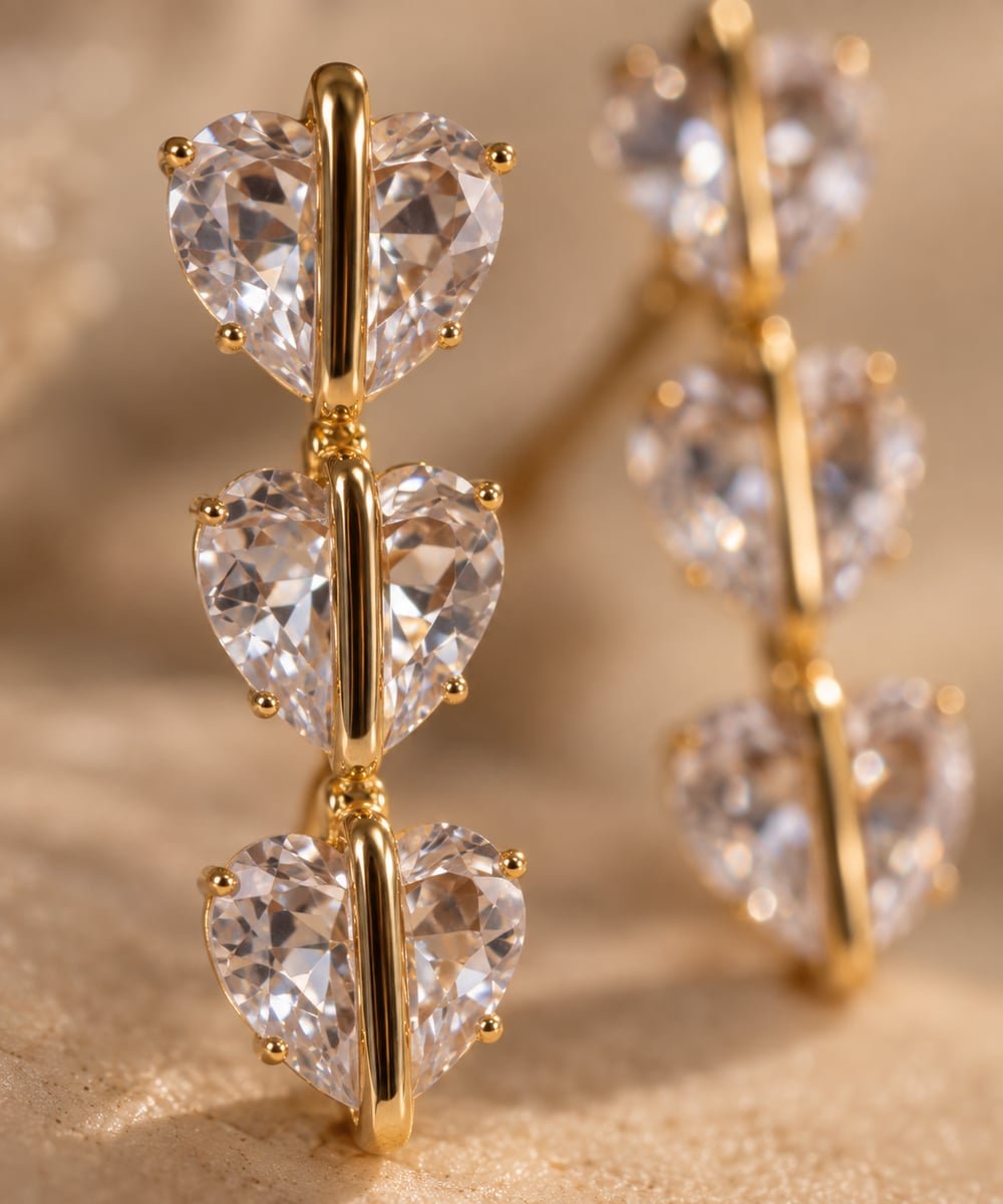 Heartline Trio Earrings