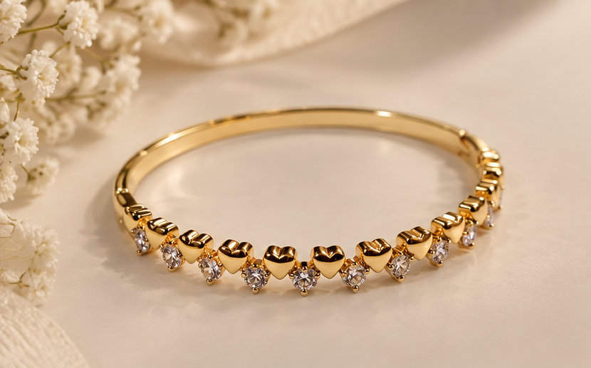 Heart & Diamond Bracelet