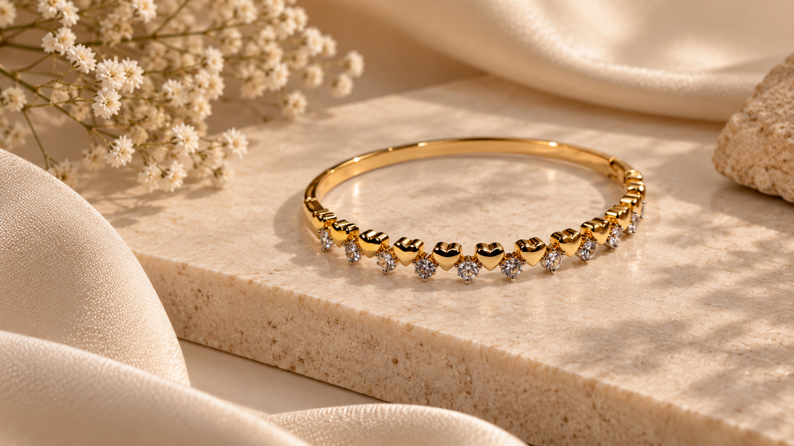 Heart & Diamond Bracelet - Image 2