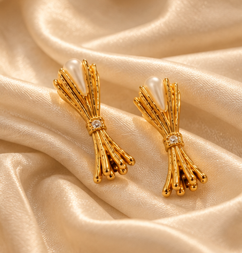 Pearl Cascade Earrings - Image 3
