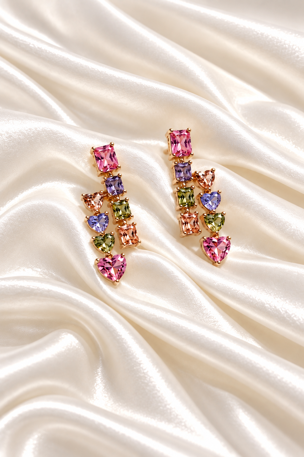 Swarovski Bloom Multicolour Statement Earrings - Image 2