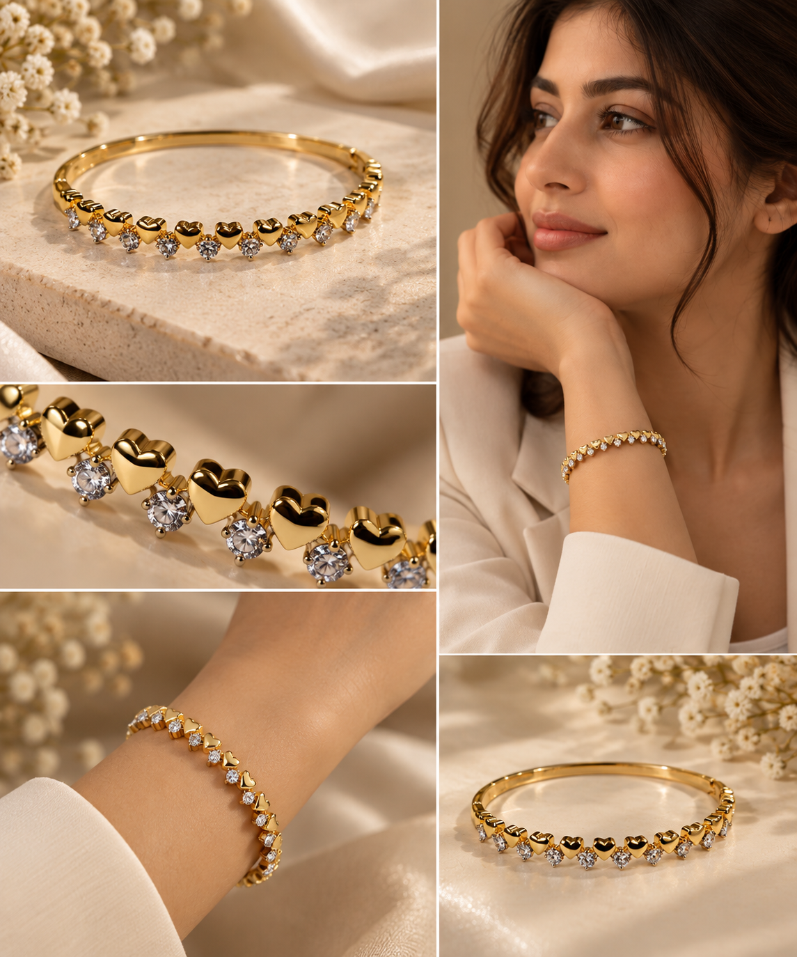Heart & Diamond Bracelet - Image 4