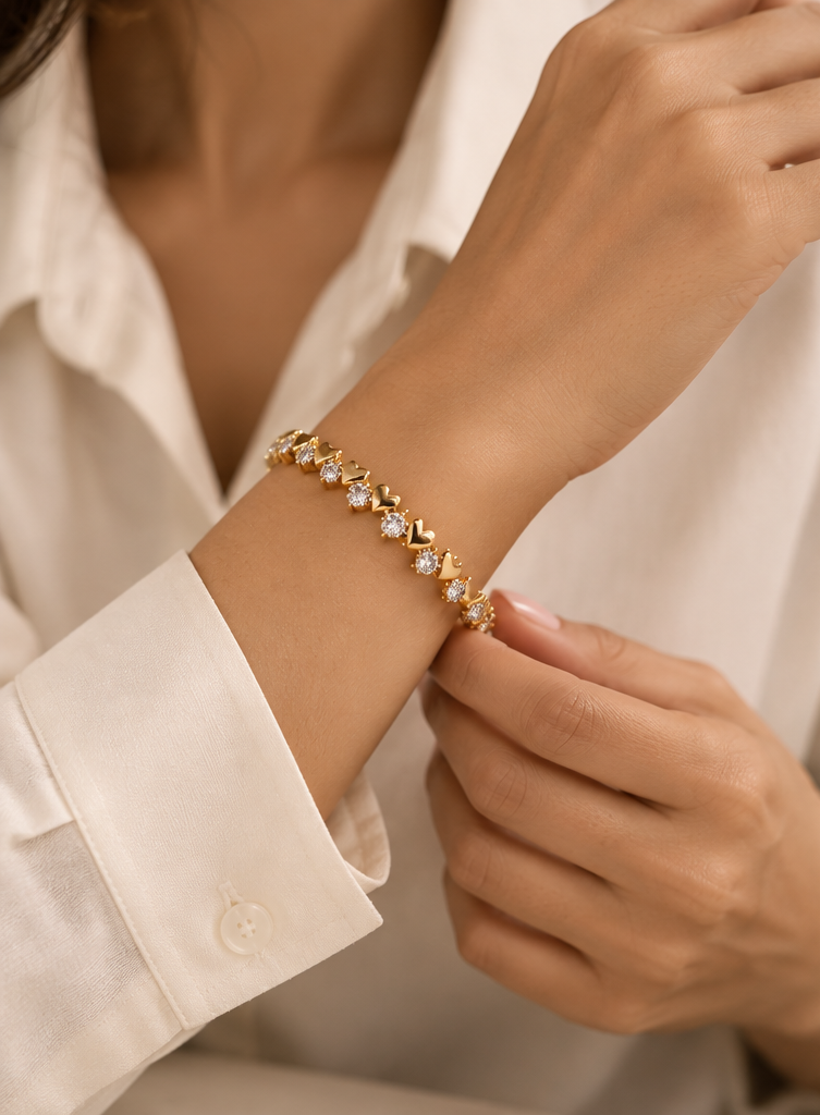 Heart & Diamond Bracelet - Image 3