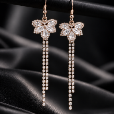 Luna Autumn Crystal Drop Earrings