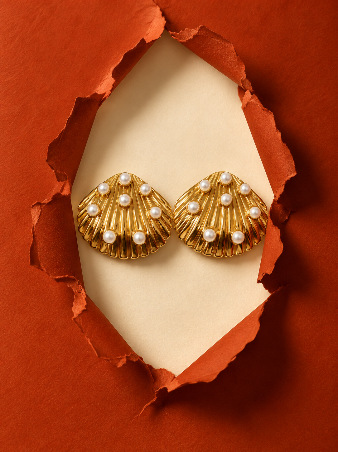 Aurelia Pearl Shell Earrings - Image 2