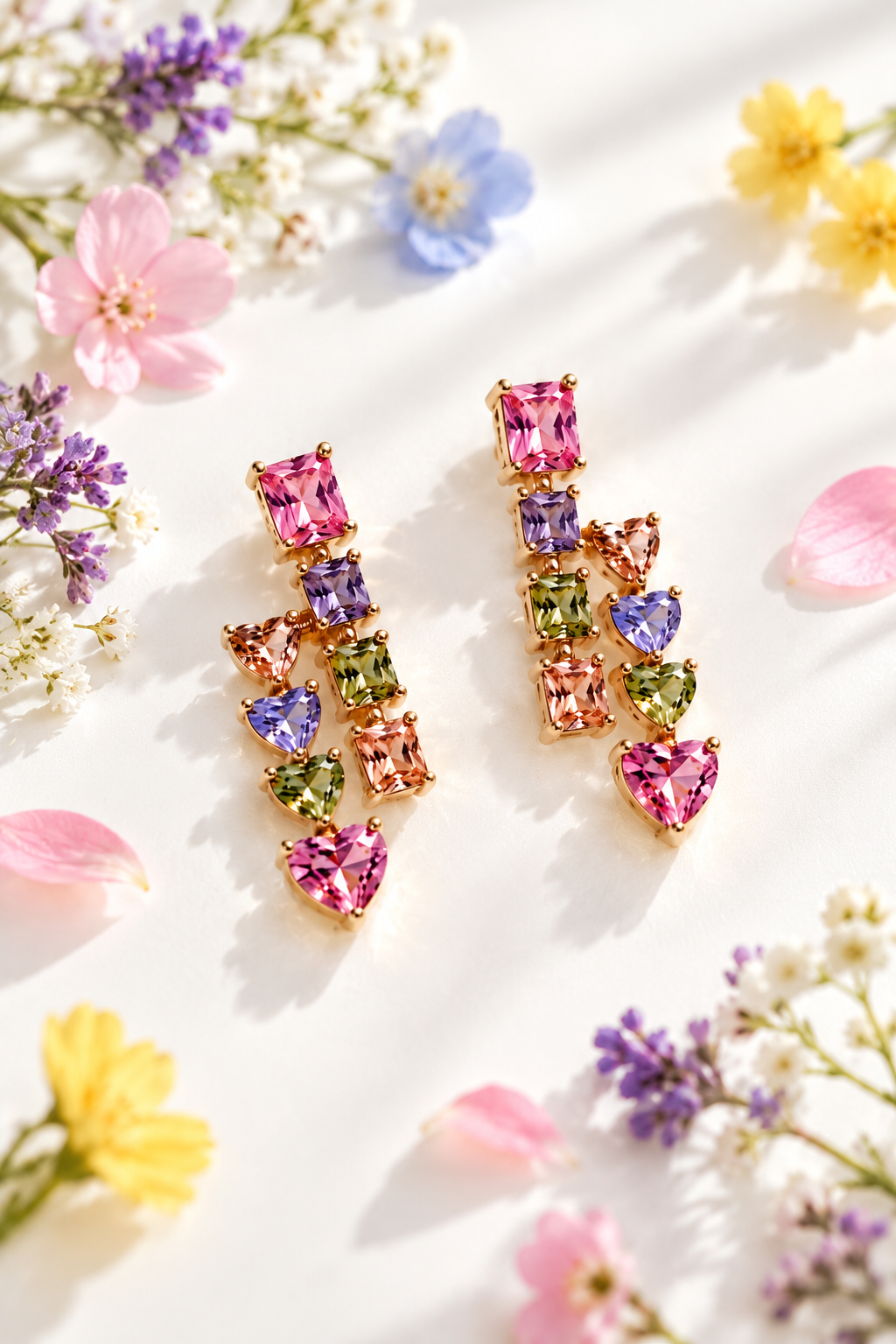 Swarovski Bloom Multicolour Statement Earrings