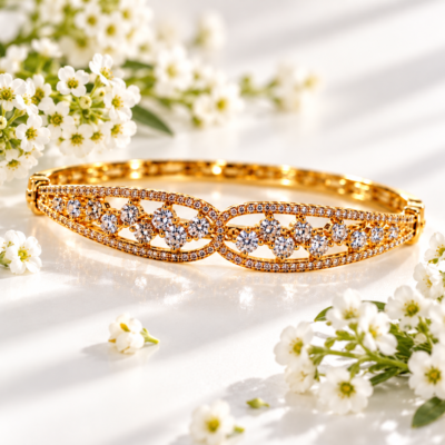 Crystal Alyssum Statement Bracelet